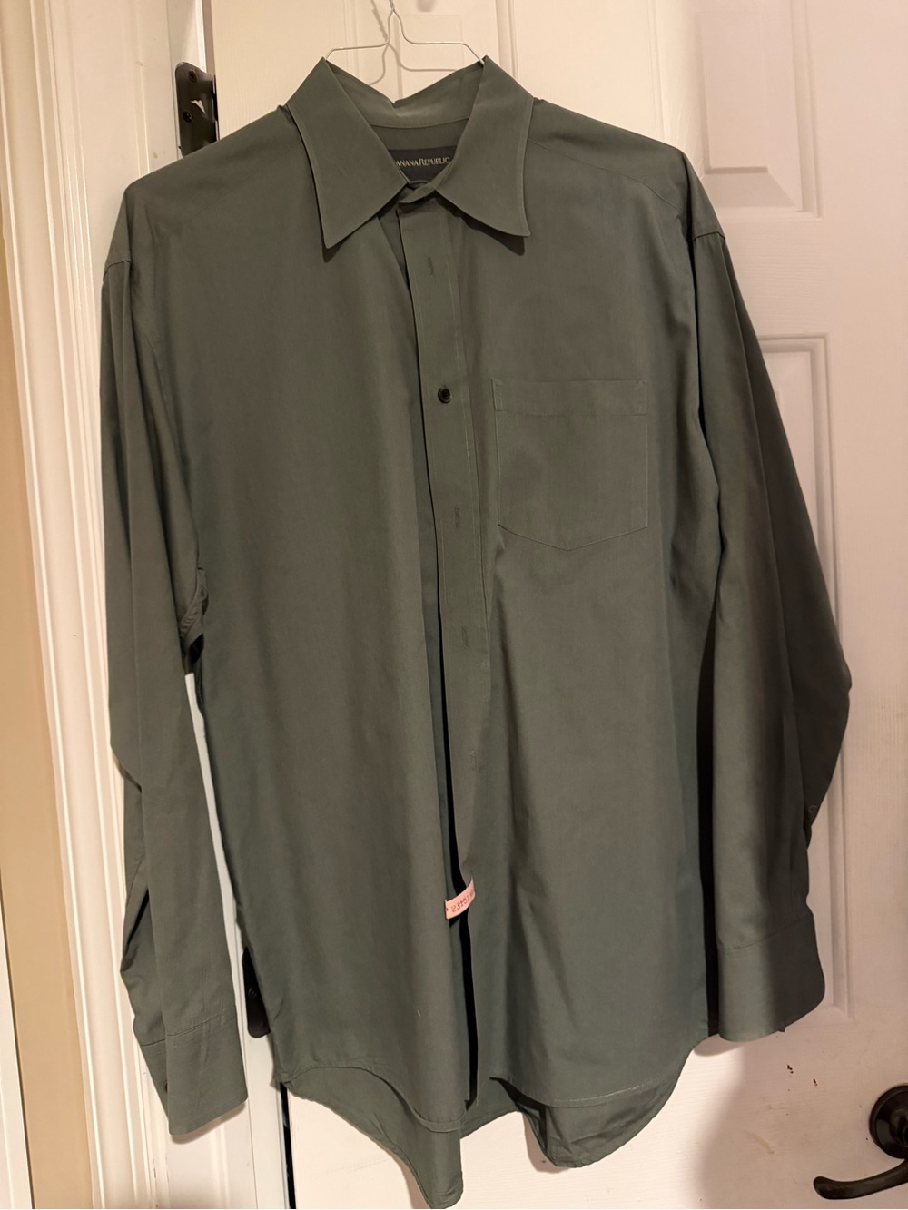 Banana Republic Olive Green Men's Dress Shirt